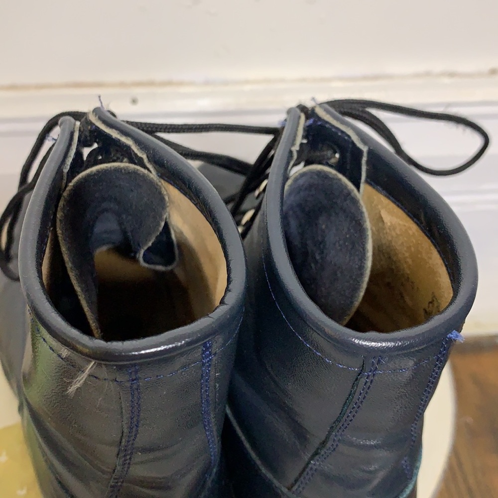 Justin Vintage Navy Lace Up Boots - Picture 7 of 11